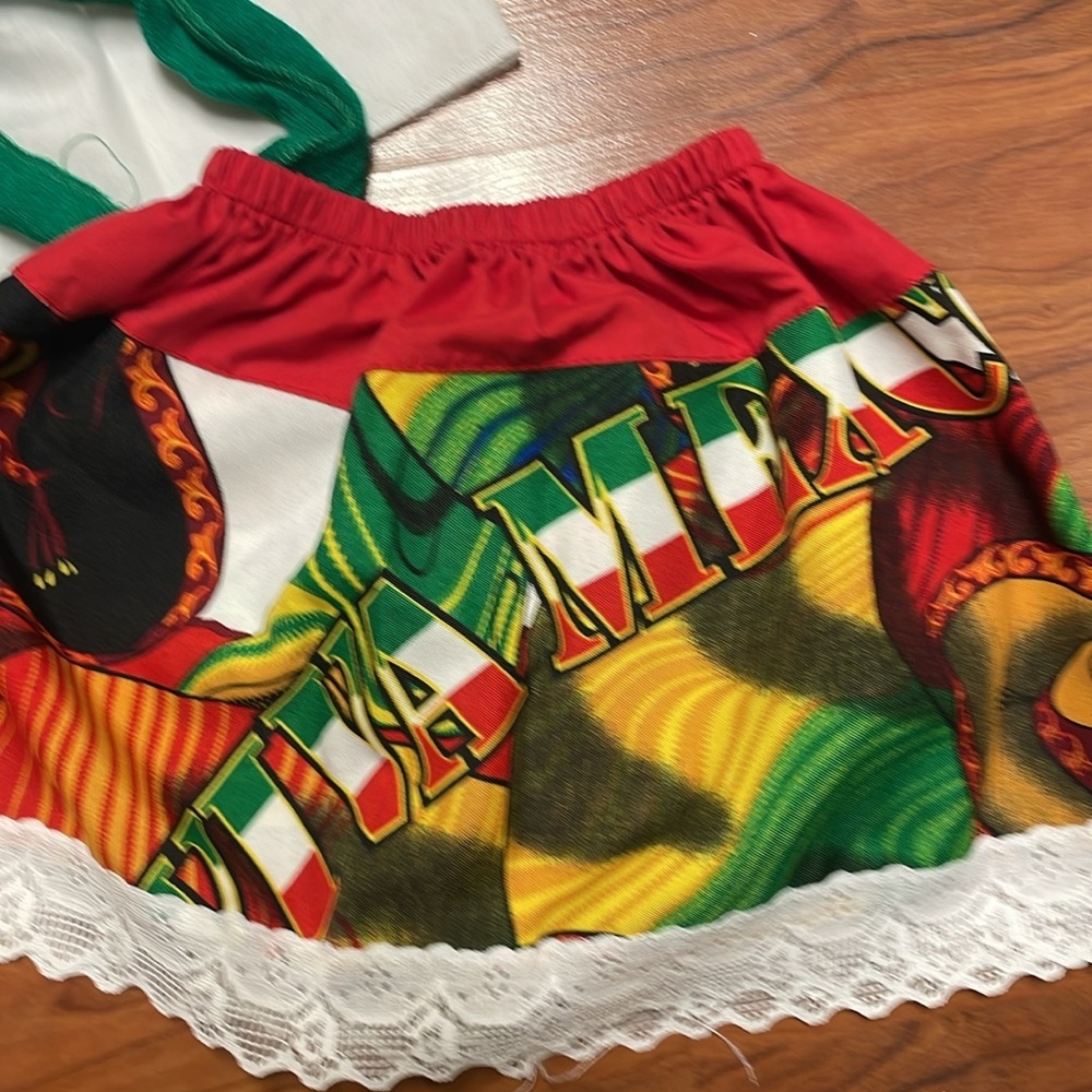 Girls Cinco de Mayo Mexican top & skirt size 2T - Picture 4 of 5